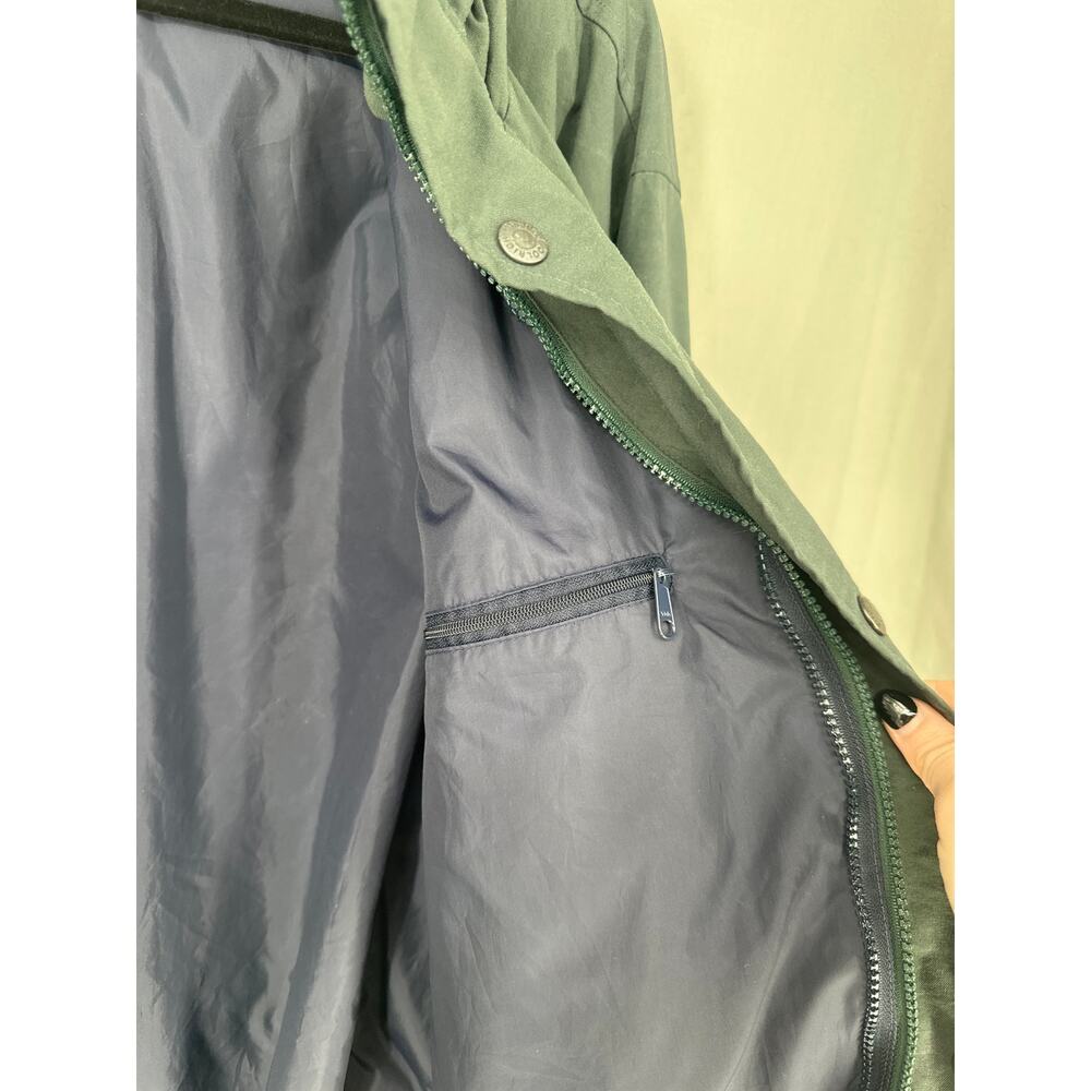 Vintage Woolrich Jacket Coat Parka Mens XL Green Zip Hooded Outdoors Nylon - Picture 5 of 7